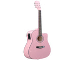 KMA104 41 Inch Dreadnought Cutaway Acoustic Electric Guitar, Basswood Body, Built-in EQ Pickup, 02498745