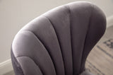 Ellston Upholstered Adjustable Swivel Barstools in Gray, Set of 2 T2574P165084