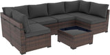 Cushion Covers for 7 Pcs Wicker Rattan Sectional Sofa, 14Pack Cushion Slipcovers Set W419P295492