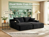63.78" Modular Sectional Sofa,Cloud Sectional Couch with Deep Seat,Upholstered Boneless Couches for W6263P547479