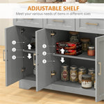 ZUN Kitchen Cabinet-Gray （Prohibited by WalMart） 73657578