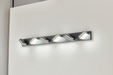 ZUN Modern Black LED Vanity Light, 6-Lights Wall Sconce for Bathroom and Mirror, Sleek Minimalist W1340P248798