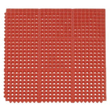 1PC Red Rubber Anti-Fatigue Kitchen Mat, 90x90x1.2cm, Thick Non-Slip Floor Mat 50548526