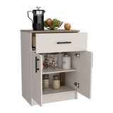 Mayorca Multistorage Pantry Cabinet, One Drawer, Two Interior Shelves Ivory - Natural Oak B200P240241