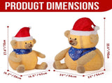 Set of 2 Lighted Plush Bear Christmas Decorations, Pre-lit Pull Up Holiday Decor with 60 Warm White 24322827