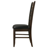 Cappuccino and Black Padded Seat Side Chairs B062P145658