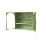 27.56"Glass Doors Modern Two-door Wall Cabinet with Featuring Three-tier Storage for Entryway Living W757135228