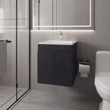 Shoshoni Bathroom Vanity with two Doors, Wengue B128P314802