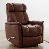 Global Home Swivel Glider Recliner with Manual Adjustable Headrest & Footrest In Oslo Pecan B339P323111
