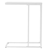 48*28*58cm C Type Single Layer MDF Iron Rectangle White Triamine Side Table White Spray 64750440