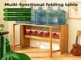 Bamboo Folding Desk, Space-Saving Computer Desk for Small Spaces, Foldable Study Table for Bedroom, W2641P408486