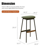 ZUN Modern Set of 2 Bar Stools Comfortable & Stylish Counter Height and Bar Height Bar Stools,Soft 34058011