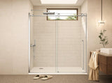 60" W x 78" H Chrome Reversible Installation Double Bypass Sliding Shower Door Easy Installation T5923P508683
