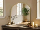 24"X36" Arched Bathroom Mirror, Wall Mounted Mirror with Aluminum Alloy Frame, Bathroom Mirror for 05294376