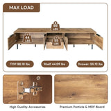 78" TV Stand for 85 75 65 Inch TV, TV Consoles for Living Room, Entertainment Center Wood TV Media N710P293272P