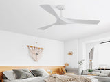 52 Inch Ceiling Fan Without Light, with Remote Control 6 Speed Quiet Reversible DC Motor W934P156666
