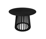 Round Coffee Table, Grille Molding, Suitable for Bedroom, Living Room, Balcony W688P202819