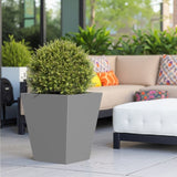 18" H Tall Metal Tapered Planter Large Outdoor & Indoor Garden Plant Pot with Drainage Hole and W3077P276880