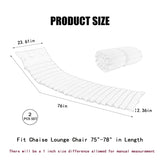 2PCS Set Outdoor Lounge Chair Cushion Replacement Patio Funiture Seat Cushion Chaise Lounge W419P182869