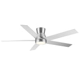 52" Brushed Nickel Lowe Profile Ceiling Fan with Light W1367P270468