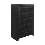 ZUN Modern Style 5-Drawers Chest 1pc Espresso Finish Wooden Bedroom Furniture Home B011P222850