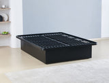 Modern Style Heavy Duty Queen Size Platform Bed Frame made with Metal and16 Inch height in Black B009P191907