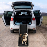 ZUN 63 inch Folding Dog Ramp, Portable Lightweight Pet Ramp for Cars, Trucks and SUVs 81656468