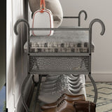 Shoe Rack Bench for, Industrial Bench, Rustic Shoe Rack for Small Spaces, Upholstered W2167P206030