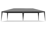 10x20ft Black Pop Up Canopy Tent, 6 Removable Sidewalls with 2 Doors 4 Windows, 38534135
