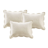 6 Piece Reversible Scalloped Edge Daybed Cover Set Cream Daybed B03597509