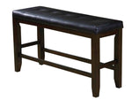 ZUN Black and Espresso Counter Height Bench B062P191070