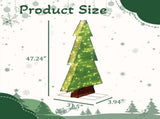 4FT Lighted Christmas Tree, 110 Warm White LEDs, Snowflake & Iridescent Design, Weather-Resistant 70580903