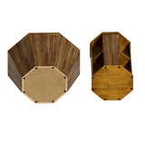 31.5 "Octagonal Natural Rubber wood Set Two Coffee Table, Coffee Table, Living Room Bedroom W757P203143