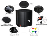132 Gallon Folding Rain Barrel Water Collector Black 97678622