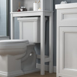 ZUN Over-the-Toilet Storage Cabinet, Space-Saving Bathroom Cabinet, with Adjustable Shelves and A Barn W40935622