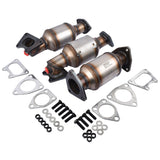 ZUN Catalytic Converters Set for Honda Pilot 3.5L 2005 2006 2007 2008 45106 45107 45108 76171678