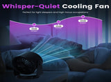 Portable USB Table Fan 100 Speed Settings Real-Time LCD Display Battery Indicator, 120 Degree 31502836