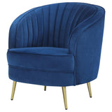 Blue Channel Tufted Chair B062P153756