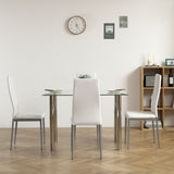 ZUN 110CM Clear Color Dining Table Set 31684439