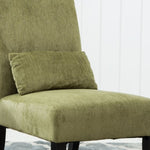 ZUN Pisano Contemporary Chenille Fabric Armless Accent Chair with Pillow, Green T2574P164500