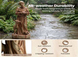 24.5" Saint Francis Statue with Built-in Bird Feeder Religious Garden Sculpture 66689030