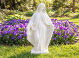 31.5" Virgin Mary Garden Statue, All-Weather MgO Religious Sculpture for Outdoor & Indoor Decor 96303444