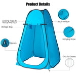 ZUN Portable Changing Shower Tent Room Outdoor Instant Pop Up Privacy Camping Toilet 70263074