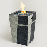 ZUN Outdoor Concrete Fire Pit Column Propane Fire Pit Patio Gas Fire Pit W85343018