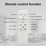 ZUN Modern LED, Flush Mount Ceiling Light with Dimmable Remote Control, 6Rings Acrylic Fixture for 33790869