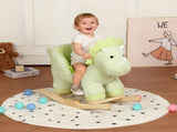 Kids Ride-On Rocking Horse Toy with Lullaby Song,Dinosaur Rocking Toy with Hand Puppets and Safety 75639532