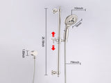 6-Setting Handheld Shower Combo with Slide Bar & Pause Switch 32829532