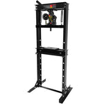 ZUN Steel H-Frame Hydraulic Garage/Shop Floor Press with Stamping Plates, with a pressure gauge,12 Ton W1239P173469