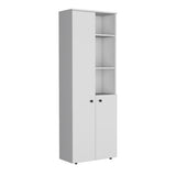 ZUN Konik 67-Inch High Storage Cabinet Kitchen Pantry With Three Doors and Three Exterior Shelves B200P173166