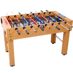 ZUN 54-Inch Hurricane Foosball Table for Family Game Rooms with Light Cherry Finish, Analog Scoring and W465P164161